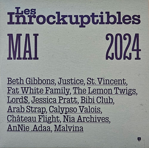 Les Inrockuptibles compilation 30 mai 2024