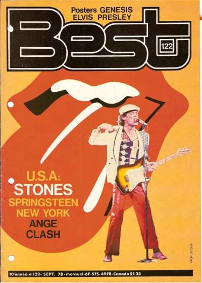 Best n� 122 Septembre 1978 Mick Jagger The Rolling Stones cover