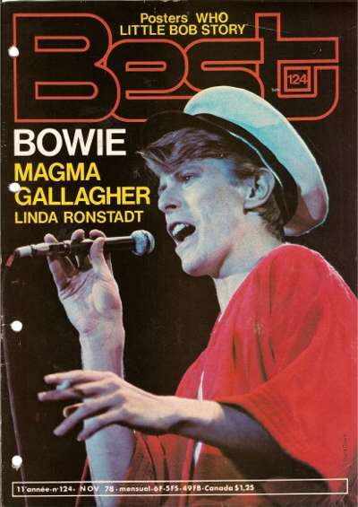 Best n� 124 Novembre 1978 David Bowie cover