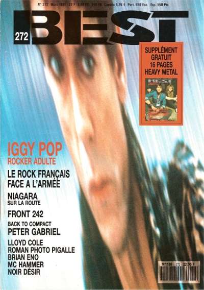 Best n� 272 Mars 1991 Iggy Pop cover
