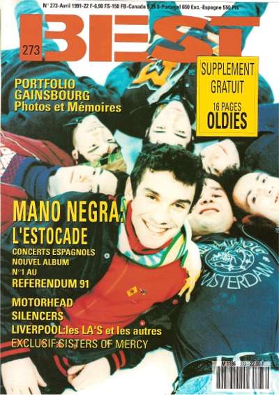 Best n�273 Avril 1991 Mano Negra cover