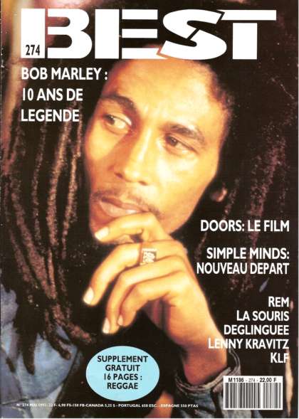 Best n�274 Mai 1991 Bob Marley cover