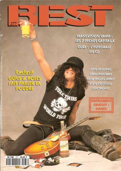 Best n�277 - Ao�t 1991 Slash Guns and Roses cover