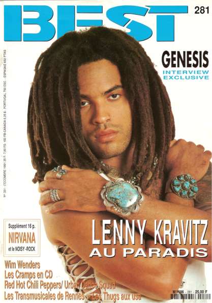 Best n�281 - D�cembre 1991 Lenny Kravitz cover