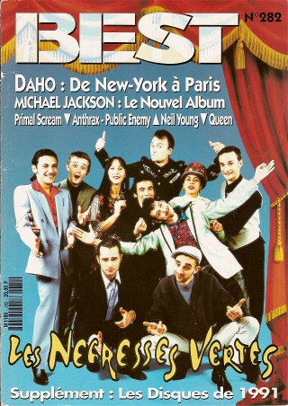 Best n� 282 Janvier 1992 Les Negresses vertes cover