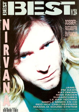 Best n� 284 Mars 1992 Kurt Cobain Nirvana cover