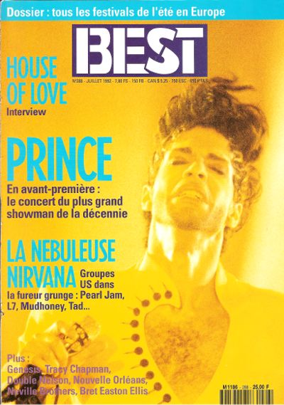 Best n� 288 - Juillet 1992 Prince cover