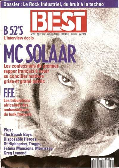 Best n� 289 Ao�ut 1992 MC Solaar cover