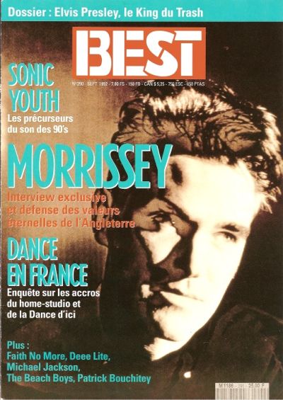 Best n� 290 Septembre 1992 Morrissey cover