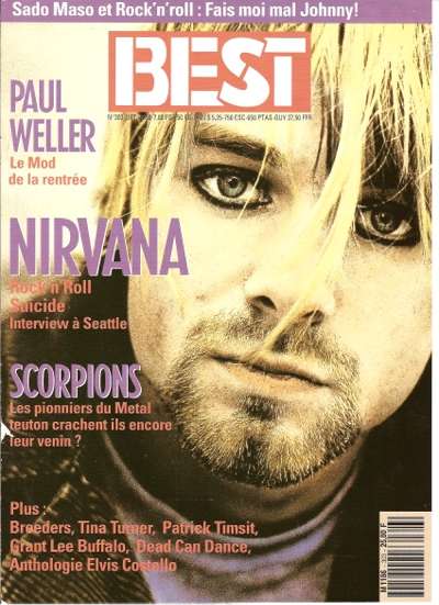 Best n� 303 - Octobre 193 Kurt Cobain Nirvana cover