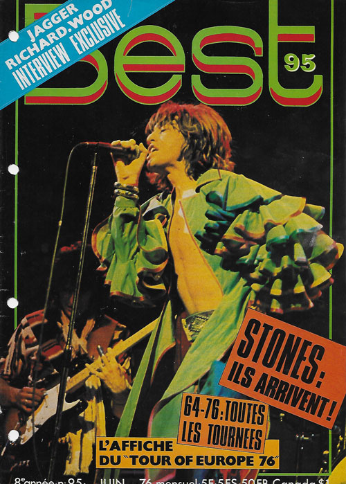 Best n�95 - Mai 1976 Mick Jagger cover