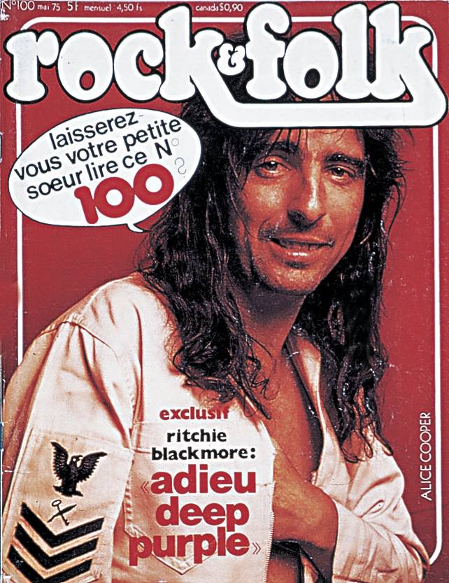 Rock & Folk n� 100 Mai 1975 Alice Cooper cover