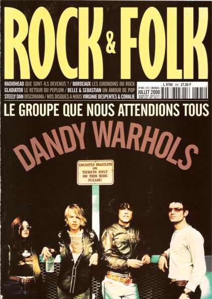 Rock & Folk n� 395 Juillet 2000 The Dandy Warhols cover