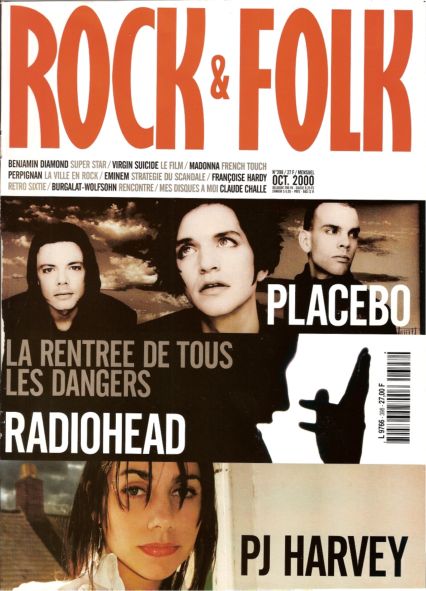 Rock & Folk n� 398 - Octobre 2000 Placebo PJ Harvey cover