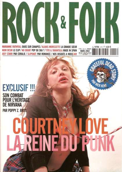 Rock & Folk n� 415 Mars 2002 Courtney LOve cover