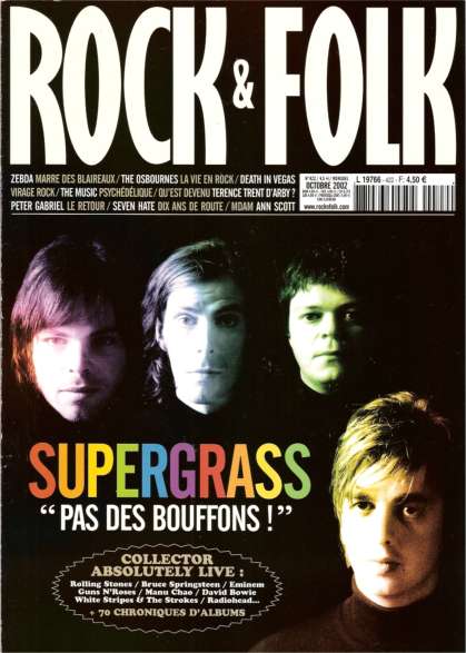 Rock & Folk n� 422 Octobre 2002 Supergrass cover