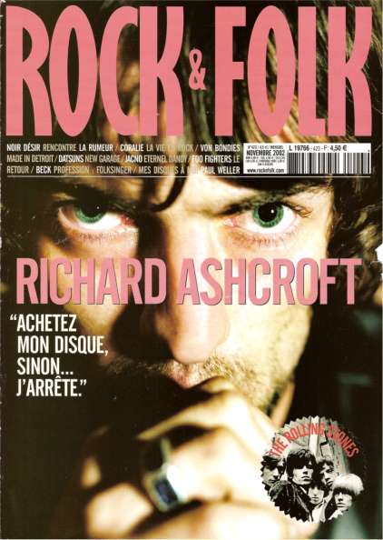 Rock & Folk n� 423 Novembre 2002 Richard Ashcroft cover