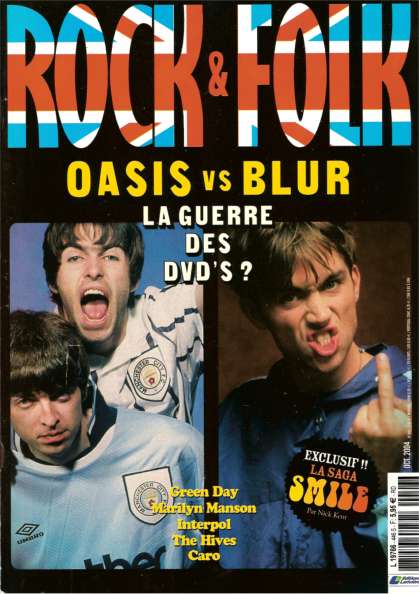 Rock & Folk n� 446 Octobre 2004 Oasis Blur cover