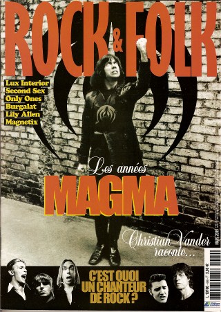 Rock & Folk n� 499 Mars 2009 Magma cover Christian Vander