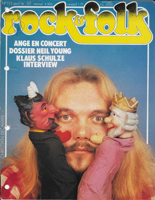 Rock & Folk n� 111 Avril 1976 Christian Descamps Ange cover