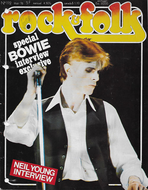 Rock & folk n�112 Mai 1976 David Bowie Cover