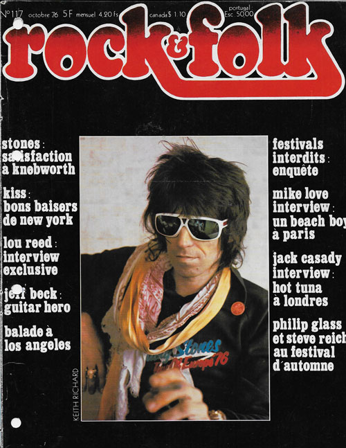 Rock & Folk n�117 Octobre 1976 Keith Richard cover