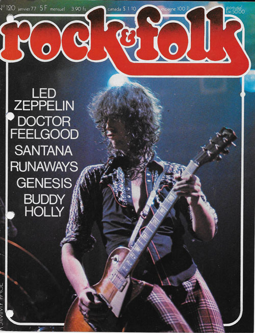 Rock & Folk n�120 Janvier 1977 Jimmy Page Led Zeppelin