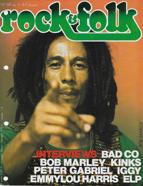 Rock & Folk n�124 Bob Marley cover