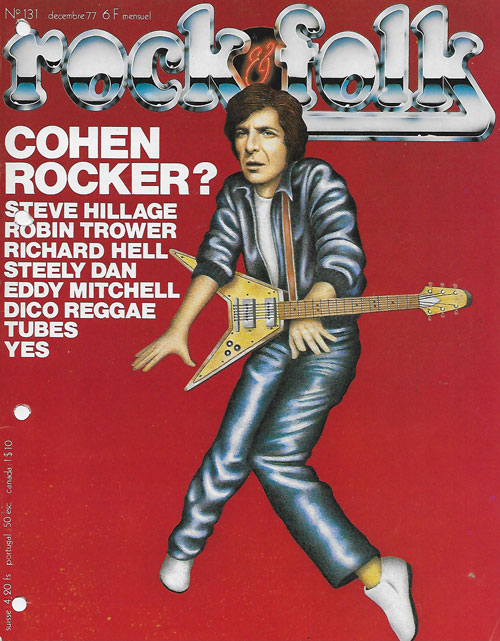 Rock & Folk n�131 D�cembre 1977 Leonard Cohen cover