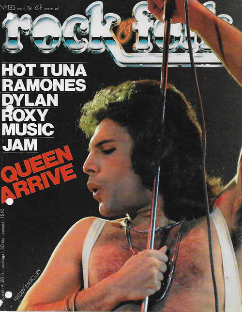 Rock & Folk n� 135 Avril 1978 Freddy Mercury cover