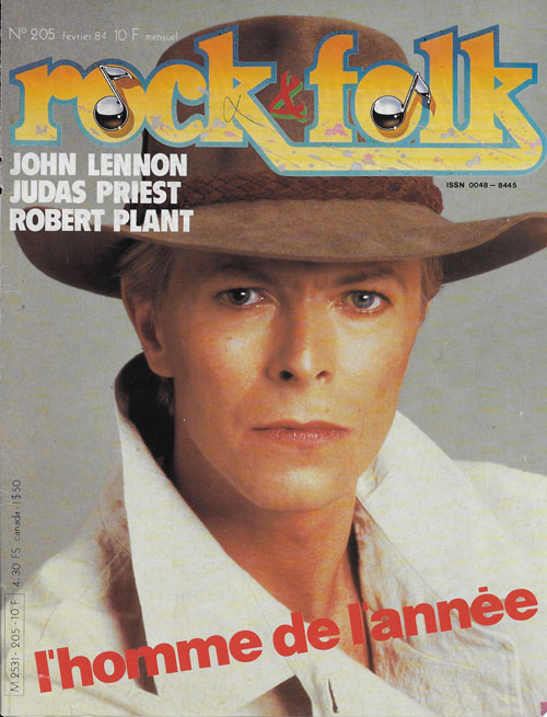 Rock & Folk n�205 - F�vrier 1984 David Bowie cover
