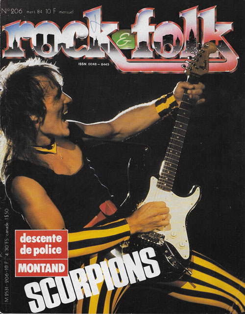 Rock & Folk n�206 - Mars 1984 - Scorpions cover