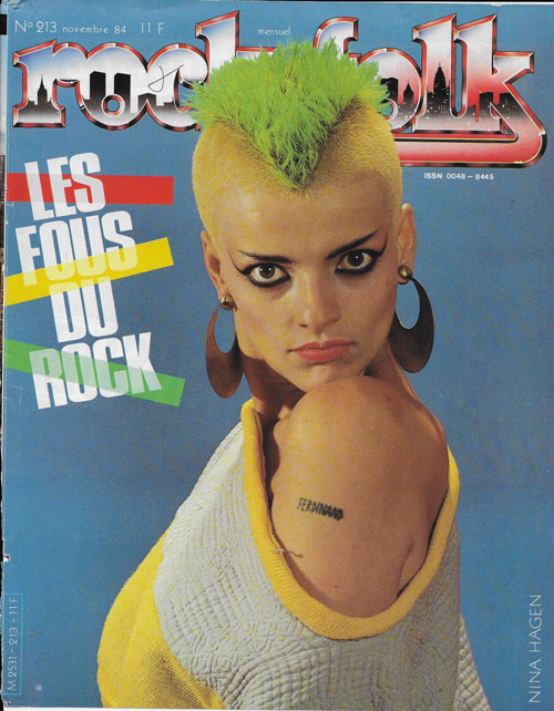 Rock & Folk n�213 Novembre 1984 Nina Hagen cover