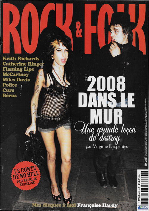 Rock & Folk n� 497 Janvier 2009 Amy Winehouse et Pete Doherty cover