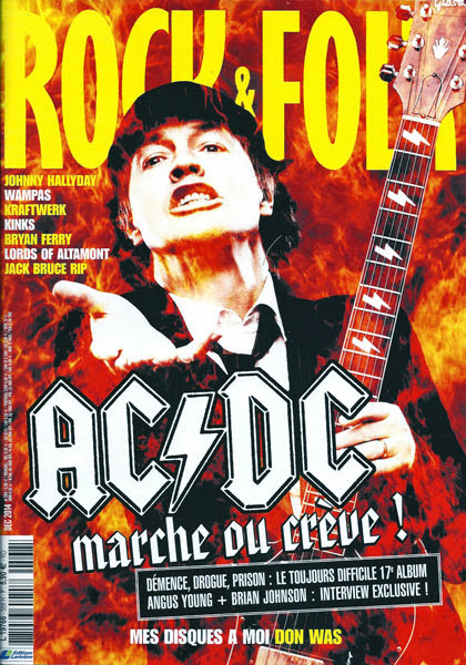 Rock & Folk n� 568 D�cembre 2014 AC DC cover