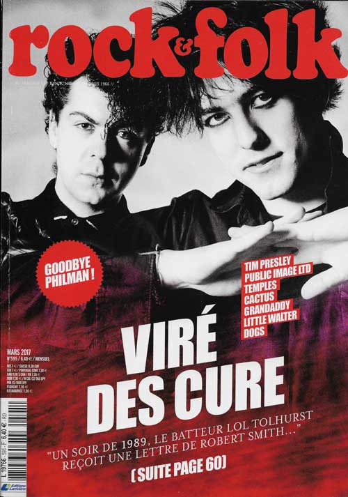 Rock & Folk n� 595 - Mars 2017 The Cure cover