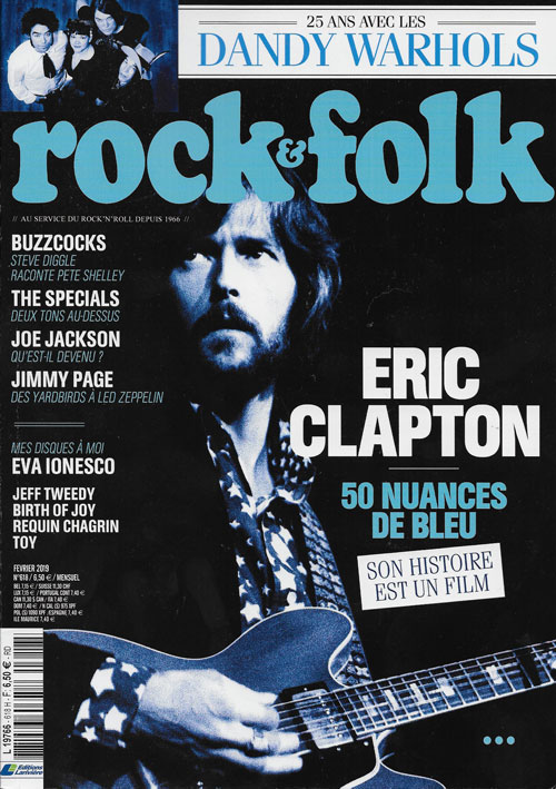 Rock & Folk n�618 Fevrier 2019 Eric Clapton cover