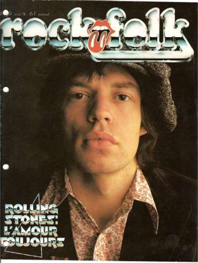 Rock & Folk n� 139 - Ao�t 1978 Mick Jagger The Rolling Stones cover
