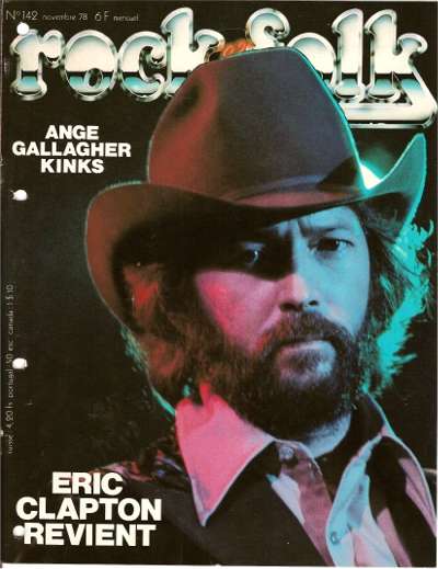 Rock & Folk n� 142 - Novembre 1978 Eric Clapton cover