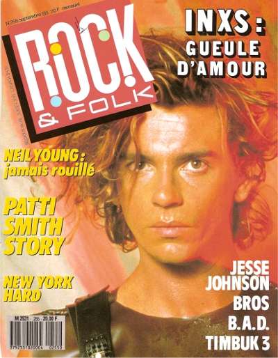 Rock & Folk n� 255 Septembre 1988 Michael Hutchence INXS cover