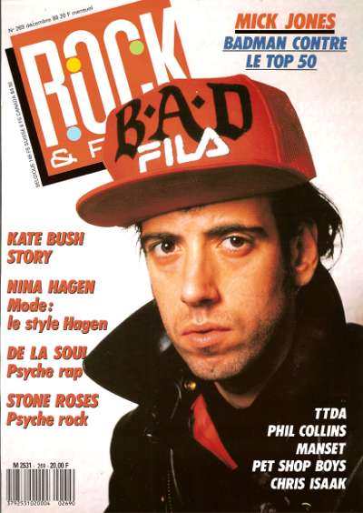 Rock & Folk n�269 - D�cembre 1989 Mick Jones The Clash cover