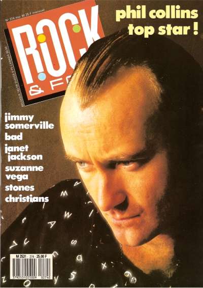 Rock & Folk n� 274 Mai 1990 Phil Collins cover