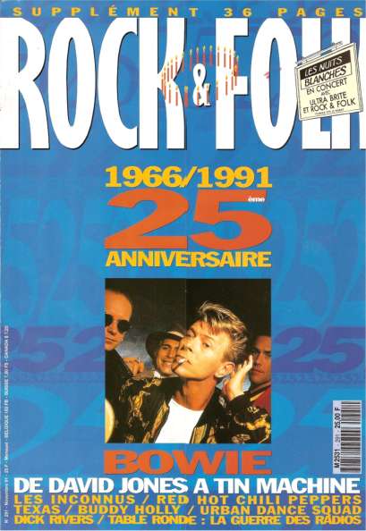 Rock & Folk n�291Novembre 1991 David Bowie cover