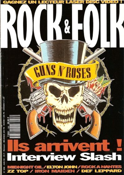 Rock & Folk n� 298 - Juin 1992 Guns n'Roses cover