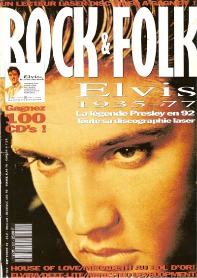 Rock & Folk n� 301 Septembre 1992 Elvis Presley cover