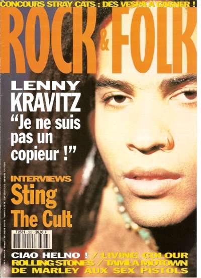 Rock & Folk n� 307 - Mars 1993 Lenny Kravitz mars 1993 cover