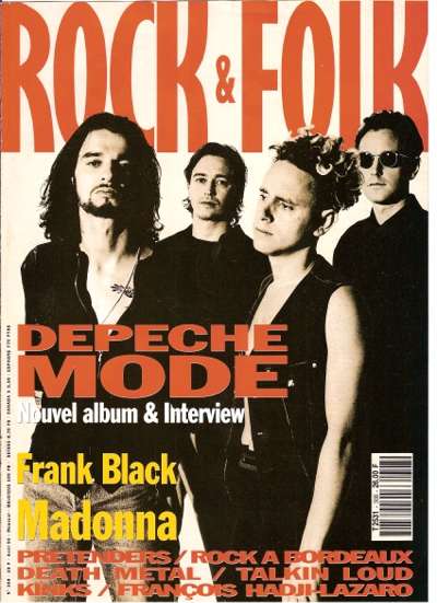 Rock & Folk n� 308 - Avril 1993 D�peche Mode cover