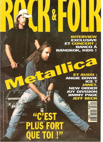 Rock & Folk n� 310- Juin 1993 Metallica cover