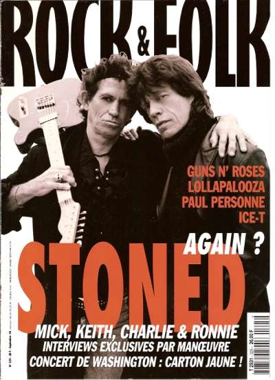 Rock & Folk n� 325 Septembre 1994 Keith Richards et Mick Jagger The Rolling Stones cover
