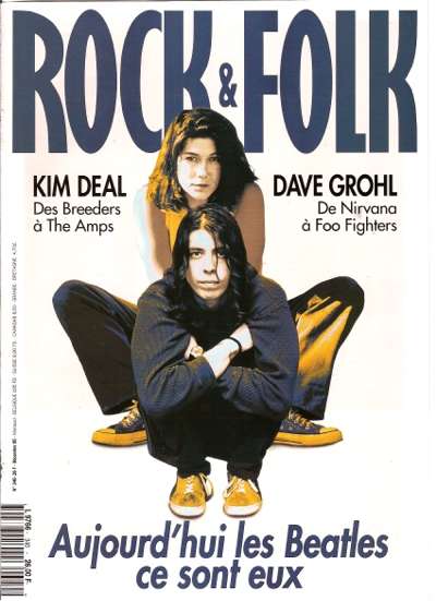 Rock & Folk n� 340 D�cembre 1995 Kim Deal Dave Grohl cover